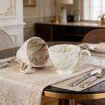 Hand-Painted Marble Ceramic Coffee Mug, 20 Oz