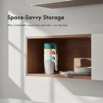 zoeynex Reusable Plastic Cups (12 oz) - Set of 4 | Unbreakable Plastic Coffee Mugs with Handles | Dishwasher and Microwave Safe | BPA Free & Eco-Friendly | Ideal Drinking Cups for Kitchen