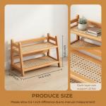 Bamboo 2-Tier Coffee Mug Organizer for Kitchen