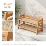 Bamboo 2-Tier Coffee Mug Organizer for Kitchen