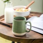 Set of 6 Stoneware Coffee Mugs - 15 Oz