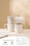 Set of 4 Stackable Ceramic Coffee Mugs