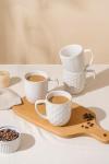 Set of 4 Stackable Ceramic Coffee Mugs