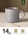 Famiware Nebula Dark Gray Coffee Mugs Set of 4