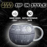 Silver Buffalo Star Wars Death Star 3D Sculpted Ceramic Coffee Mug for Cappuccino, Latte or Hot Tea, 20 ounce, Gray Multicolor SV9195