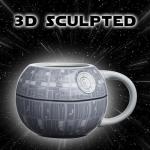 Silver Buffalo Star Wars Death Star 3D Sculpted Ceramic Coffee Mug for Cappuccino, Latte or Hot Tea, 20 ounce, Gray Multicolor SV9195