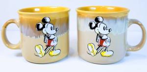 Silver Buffalo Disney Classic Vintage Mickey Mouse Sketch Watercolor Reactive Glaze Ceramic Camper Mug, 20 Ounces