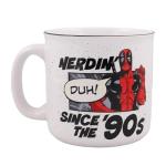 Silver Buffalo Marvel Deadpool Nerdin Since the 90s Ceramic Camper Mug, 20 Ounces