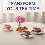 Floral Porcelain Tea Cup and Saucer Set of 6