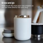 Fellow Carter Coffee Mug 16 oz For Travel - Wide Mouth Vacuum-Insulated Stainless Steel Tea and Coffee Tumbler with Ceramic Interior - Matte Black