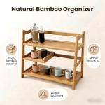 Lnncdsc 3 Tier Bamboo Matcha Station, coffee station organizer Shelf with Drawer for Kitchen Countertop, Tea Bar - Matcha Powder, Tools & Cup Organizer for Matcha Lovers, Home Baristas.
