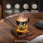 Maestri House Mug Warmer, Electric Coffee Cup Warmer for Desk with 3-Temp Settings,Auto Shut Off, Constant Temperature Heating for Beverage, Milk, Tea and Hot Chocolate at Home & Office (Wood Grain)