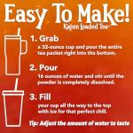 Kajun Loaded Tea – Satsuma Sipper | Orange & Strawberry Flavor | Sugar Free Energy Tea Powder | 250mg Green Tea Caffeine | Zero Calories | Keto Friendly