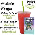 Kajun Loaded Tea – Tropical Storm | Pina Colada & Rainbow Candy Flavor | Sugar Free Energy Tea Powder | 250mg Green Tea Caffeine | Zero Calories | Keto Friendly