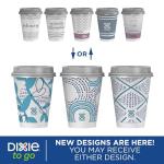 Dixie To Go Paper Coffee Cups With Lids, 12 oz, 26 ct, Disposable Insulated Paper Cups for On-The-Go Hot or Cold Beverages