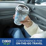 Dixie To Go Paper Coffee Cups With Lids, 12 oz, 26 ct, Disposable Insulated Paper Cups for On-The-Go Hot or Cold Beverages