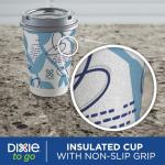 Dixie To Go Paper Coffee Cups With Lids, 12 oz, 26 ct, Disposable Insulated Paper Cups for On-The-Go Hot or Cold Beverages