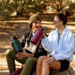 BJPKPK 87oz Insulated Water Bottle, Dishwasher Safe 2/3 Gallon Water Bottle with Ergonomic Handle, BPA Free Leak Proof Water Jug,Stainless Steel Metal Flasks with Anti-slip Bottom,Marshmallow