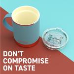 asobu Ultimate Ceramic Travel Mug, 12oz Insulated Stainless Steel Coffee Cup with Handle & Splash-Resistant Lid, Ceramic Lined for Pure Taste, BPA-Free, Double-Wall Vacuum for Hot Drinks