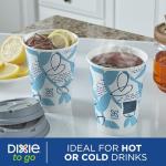Dixie To Go Paper Coffee Cups With Lids, 12 oz, 26 ct, Disposable Insulated Paper Cups for On-The-Go Hot or Cold Beverages