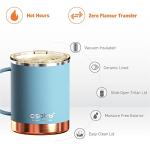 asobu Ultimate Ceramic Travel Mug, 12oz Insulated Stainless Steel Coffee Cup with Handle & Splash-Resistant Lid, Ceramic Lined for Pure Taste, BPA-Free, Double-Wall Vacuum for Hot Drinks