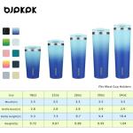 BJPKPK 22oz Insulated Tumbler With lid And Straw Stainless Steel Tumblers Travel Coffee Mug Reusable Thermal Cup,Sky