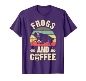 I like Frogs & Coffee Funny vintage Frog theme lover sea T-Shirt