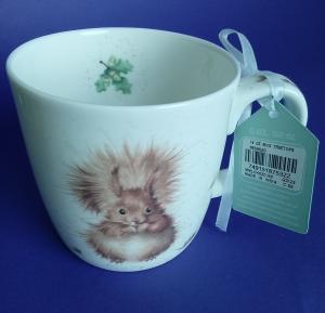 Royal Worcester Wrendale Designs 14 oz Mug, Treetop Redhead - Fine Bone China with Squirrel Motif - Woodland Themed Tea Mug for Cozy Cottagecore Homes - Safe Ceramic Drinkware for Daily Use