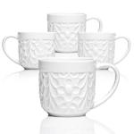 Set of 4 Nature-Inspired Ceramic Espresso Cups