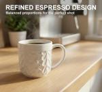 Set of 4 Nature-Inspired Ceramic Espresso Cups