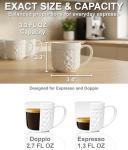 Set of 4 Nature-Inspired Ceramic Espresso Cups