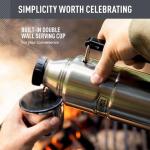 THERMOS Stainless King Vacuum-Insulated Beverage Bottle, 40 Ounce, Matte Stainless Steel