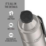 THERMOS Stainless King Vacuum-Insulated Beverage Bottle, 40 Ounce, Matte Stainless Steel