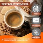 Black Cat Ceramic Coffee Mug: Hand Printed Designs, 12oz