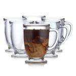 Libbey Kona 16oz Glass Coffee Mug Set