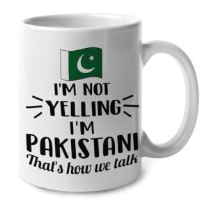 Lotacy I'm Not Yelling I Am Pakistani Pakistan Ceramic Coffee Tea Mug Cup, Pakistani Souvenir and Gifts