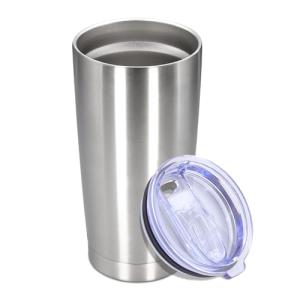 Eyasure 20 oz Tumbler with lid Double Wall Vacuum Insulated Tumblers Stainless Steel Coffee Mug Travel Coffee Tumbler Powder Coated Tumbler Cup Keep Hot&Cold - (Stainless 1 Pack)