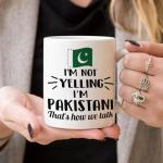 Lotacy I'm Not Yelling I Am Pakistani Pakistan Ceramic Coffee Tea Mug Cup, Pakistani Souvenir and Gifts