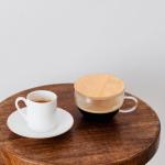 BESTonZON 12 Pcs Bamboo Mug Cover Lids Round Wood Mason Jar Lids for Coffee Cups Tea Cups Hot Drink Cup Lids Replacement Accessories for Travel and Home