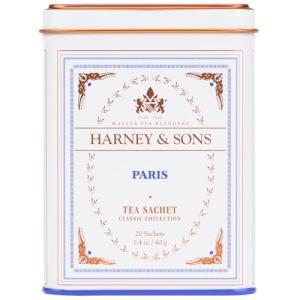 Harney & Sons Paris Black Tea – 20 Sachets | Fruity Vanilla & Caramel Blend with Hint of Lemony Bergamot
