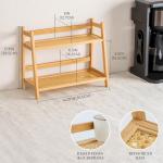 ANBOXIT Rattan-Look Matcha Station Organizer, Countertop Bamboo Tea & Coffee Accessories Station Organizer, 2 Tier Mug Holder Display Stand for Kitchen Condiment, Home, Office