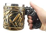 ACGarden Novelty Pistol Handle with Bullet Casings Coffee Mugs Gun Mugs Pistol Cup 11oz great gift beer mug steel