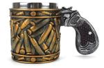 ACGarden Novelty Pistol Handle with Bullet Casings Coffee Mugs Gun Mugs Pistol Cup 11oz great gift beer mug steel