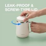 LocknLock Metro Tea Mug Violet 13oz/400ml, Tea and Coffee Mug Cups with Tea Infuser Strainer, Lid and Handle, Double Wall Stainless Steel Vacuum Insulated Travel Tumbler