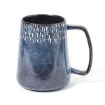 Ceraozmus Large Ceramics Coffee Mugs,24 OZ,Large Handle Design,Extra Large Tea and Coffee Cup for Office and Home，Microwave And Dishwasher Safe(Color:24 oz star blue)