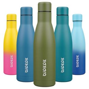 BJPKPK 17oz Insulated Water Bottles Stainless Steel Sports Water Bottles Keep Cold and Hot for Travel Dishwasher Safe,Olive Green