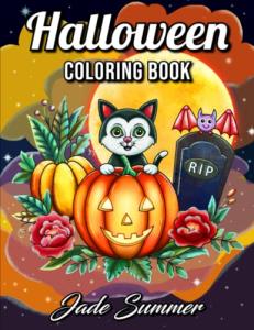 Halloween Coloring Book: For Adults with Beautiful Flowers, Adorable Animals, Spooky Characters, and Relaxing Fall Designs