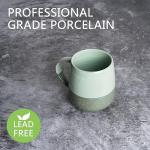 Bosmarlin Extra Large Ceramic Coffee Mug, 23 Oz, Dishwasher and Microwave Safe, Oversized Big Tea Cup for Office and Home, Reactive Glaze (Green)