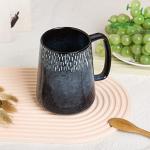 Ceraozmus Large Ceramics Coffee Mugs,24 OZ,Large Handle Design,Extra Large Tea and Coffee Cup for Office and Home，Microwave And Dishwasher Safe(Color:24 oz star blue)