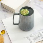 Ceraozmus Large Ceramics Coffee Mugs,24 OZ,Large Handle Design,Extra Large Tea and Coffee Cup for Office and Home，Microwave And Dishwasher Safe(24 oz Gray)